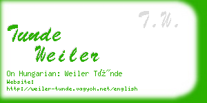 tunde weiler business card